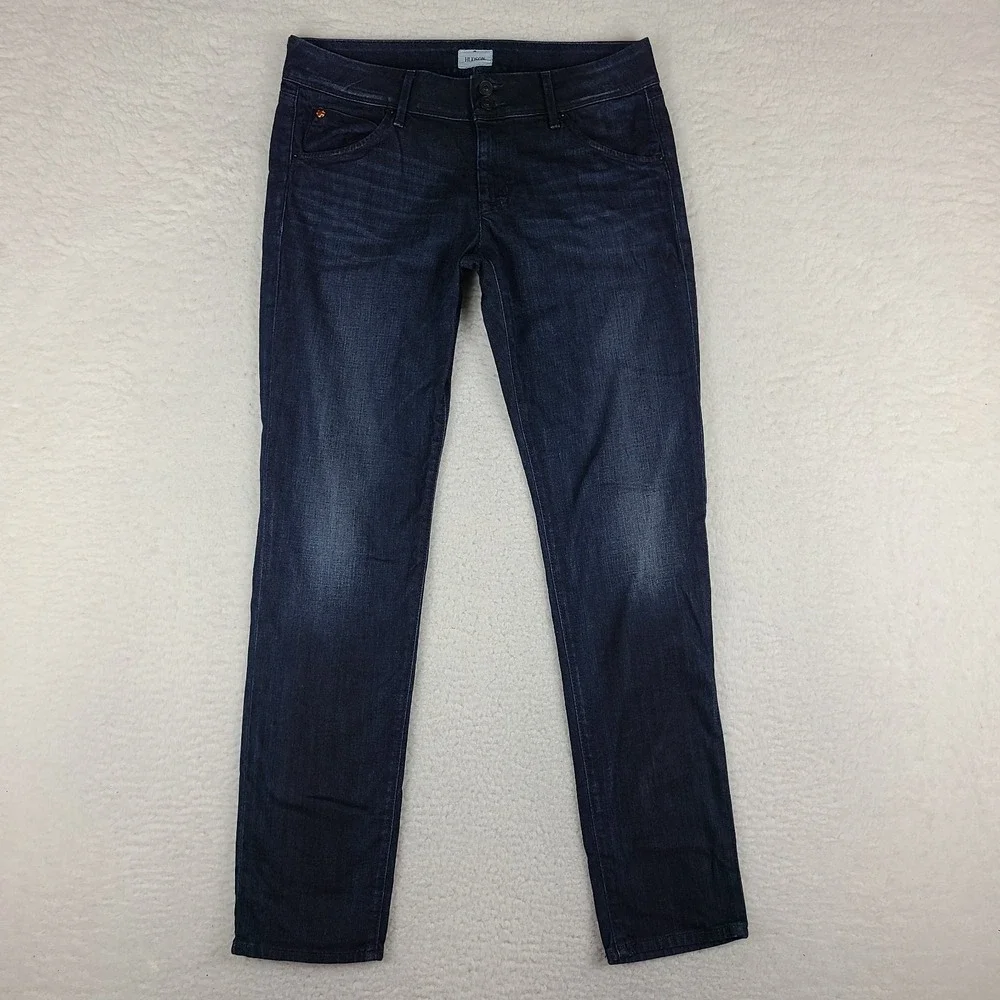 Hudson Jeans Womens 30 Blue Skinny‎ Flap Pocket Barn Dark Wash Denim